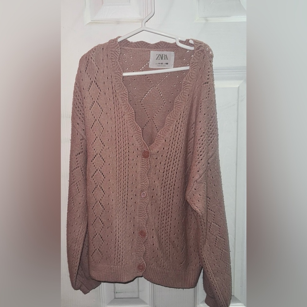 Zara Girl  Pink Knit Sweater size 11-12